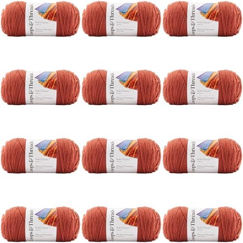 MICHAELS Bulk 12 Pack: Soft ClassicTM Solid Yarn by Loops & Threads®