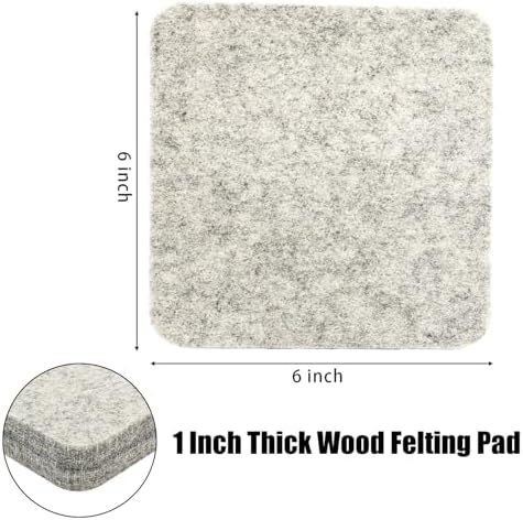 Nicunom 3 Pack Needle Felting Mat, Natural Wool Needle Felting Pad