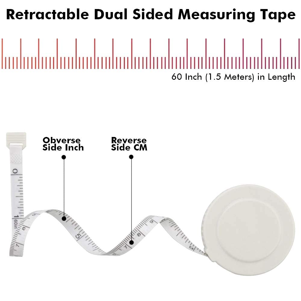 White Measuring for Body,Soft Tape Measure for Body Sewing Fabric