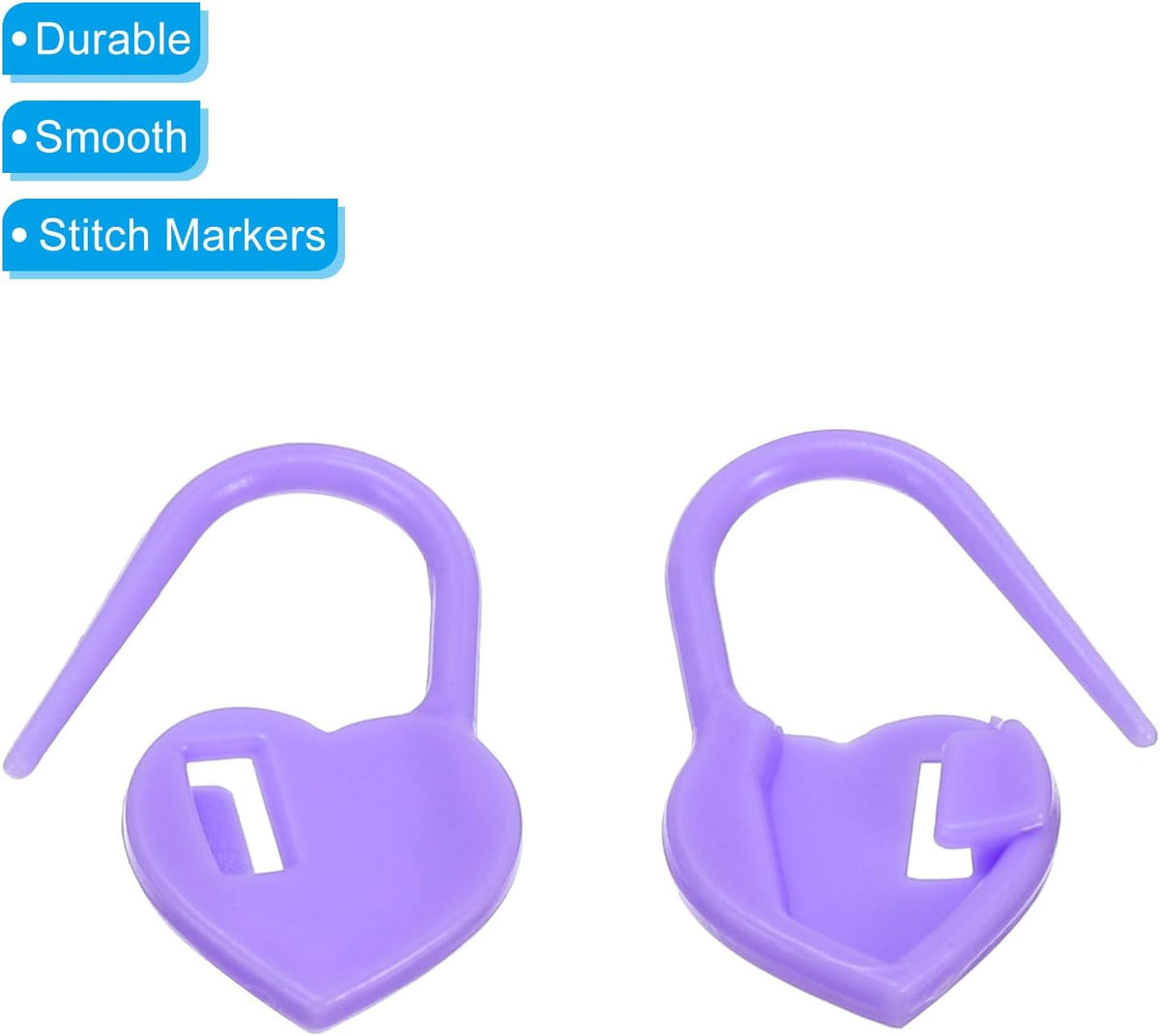 PATIKIL Crochet Stitch Markers, 100 Pack Plastic Knitting Markers