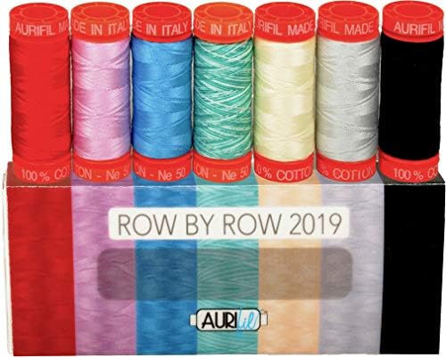 Row by Row Aurifil Thread Kit 7 Small Spools 50 Weight AC50RR197