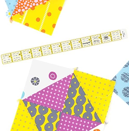 Omnigrip Clear Quilting Ruler by Omnigrid, Cuts 1x12" Fabric