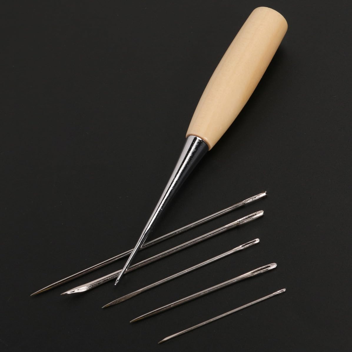 10pcs Sewing Needle Set with Stitching Awl and Thread Thimbles, Kit