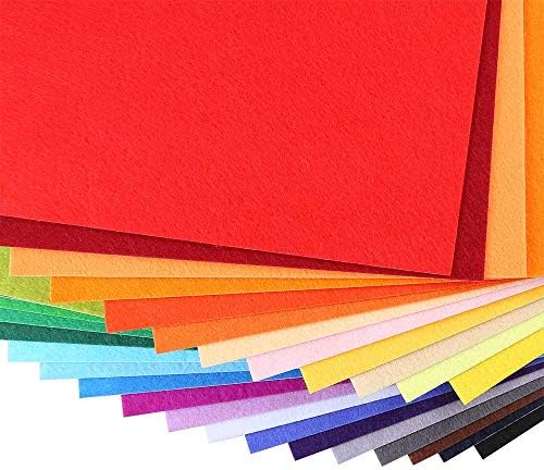 Caydo 30 Pcs 8" X 12" Adhesive Backed Felt Fabric Sheets, Adhesive