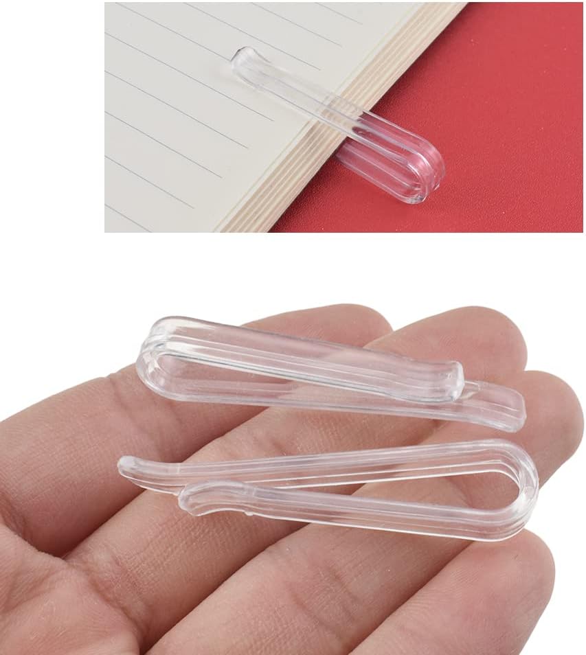 HAHIYO 2.2inch/55mm 60Pcs Clear Plastic U Shape Alligator Clip
