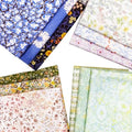 12 Pcs 100% Cotton Floral Fat Quarter Bundle, 18 x 22, 105GSM