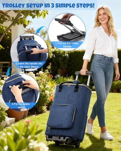 Coopay Portable Crochet Bag, Extra Large Yarn Storage for Crochet