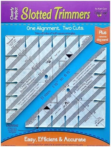 New Leaf Stitches Slotted Quilting Ruler for HST Cutting