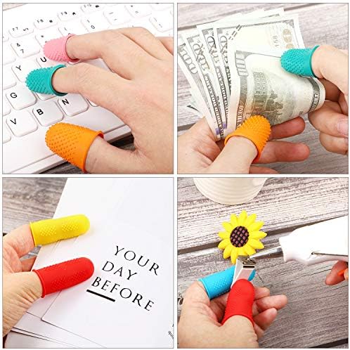 32 Pcs Rubber Finger Pads Tips, Silicone Hot Finger Protectors