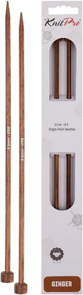 KnitPro Ginger Single Pointed Needles 10" (25cm) | US Size 8 (5mm)