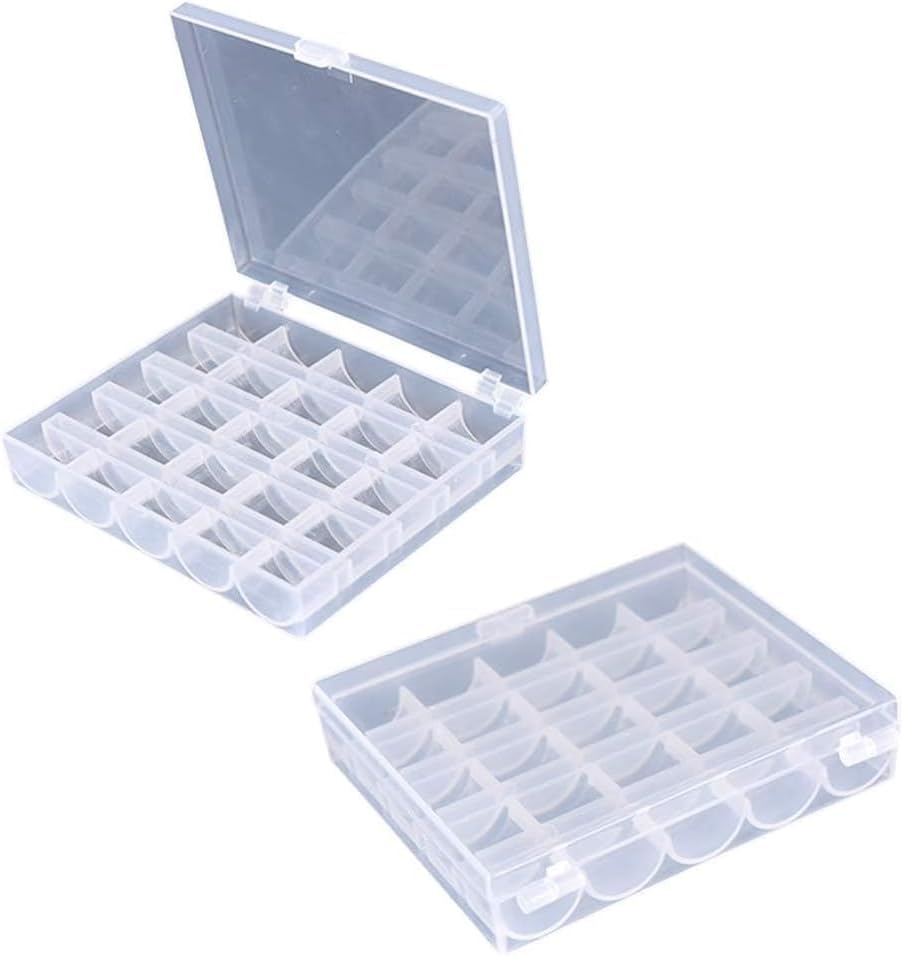 Bobbins Storage Case, 25 Slots, 2 Pack