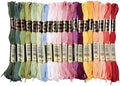 20 Skeins Variegated Embroidery Floss Cross Stitch Threads Colorful