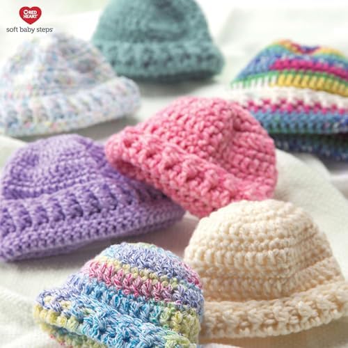 Red Heart Soft Baby Steps Yarn for Crocheting, Baby Pink, 3-Pack
