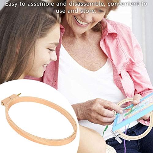 Oval Wooden Embroidery Hoop, 11.6 X 7.9 Inch Circle Cross Stitch Hoop