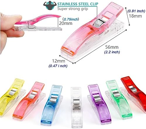 Doukey Large Sewing Clips Fabric Clips 50PCS Jumbo Quilt Clips for