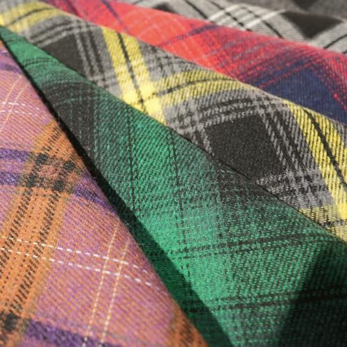 Phantomon Cotton Layer Cake Squares – Assorted Plaid, 40 Pack