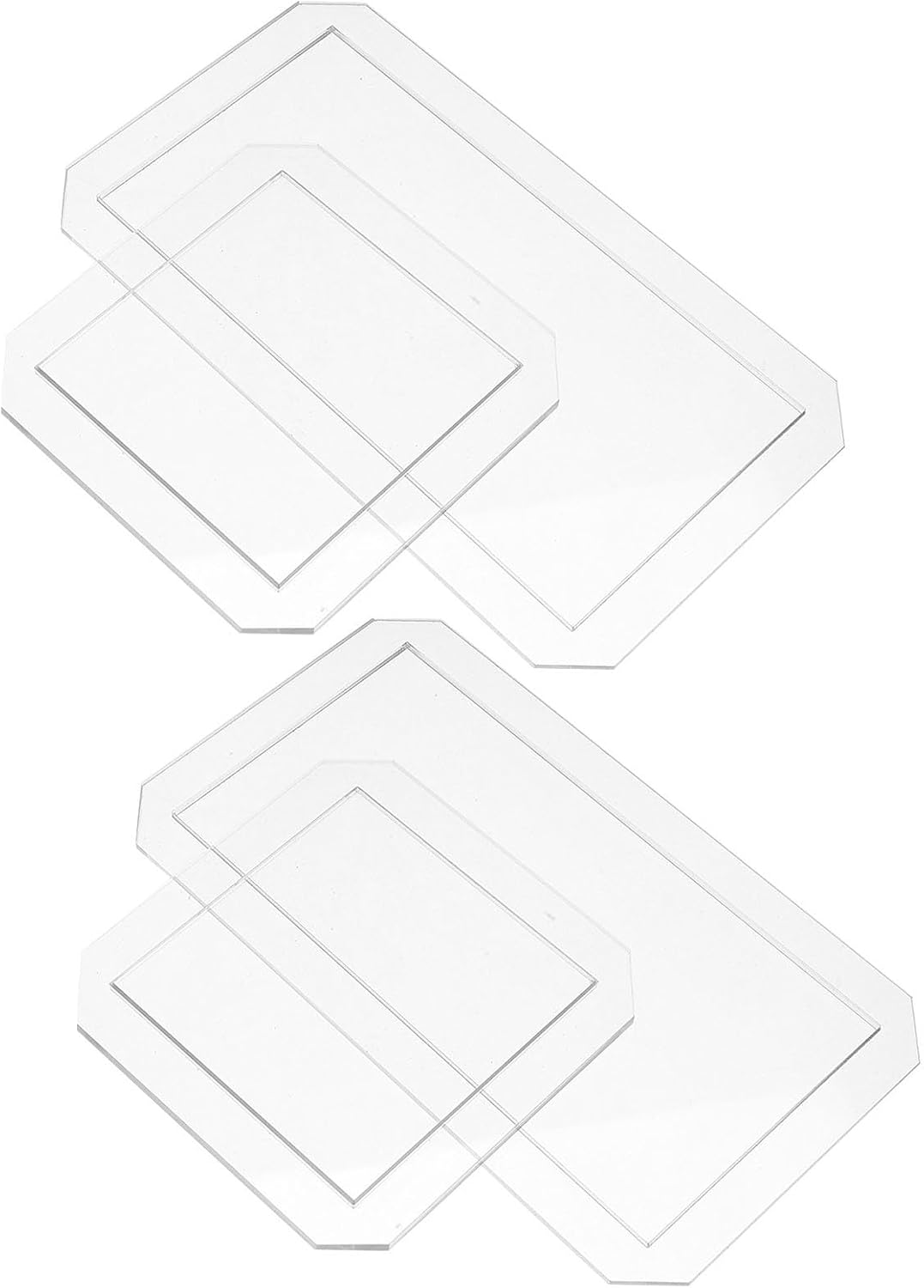 8pcs Acrylic Rectangle Square Quilting Templates Sewing Rulers