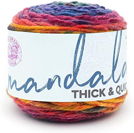 Lion Brand Yarn Mandala Thick & Quick Bulky Yarn, Turbine, 1 Skein