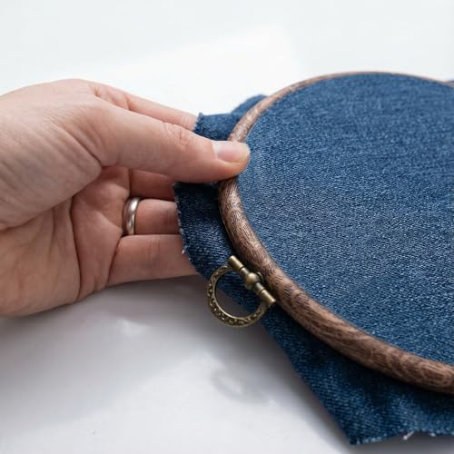 Dllxumm 3 Pcs 5 Inch Round Embroidery Hoops Display Frame, Circle