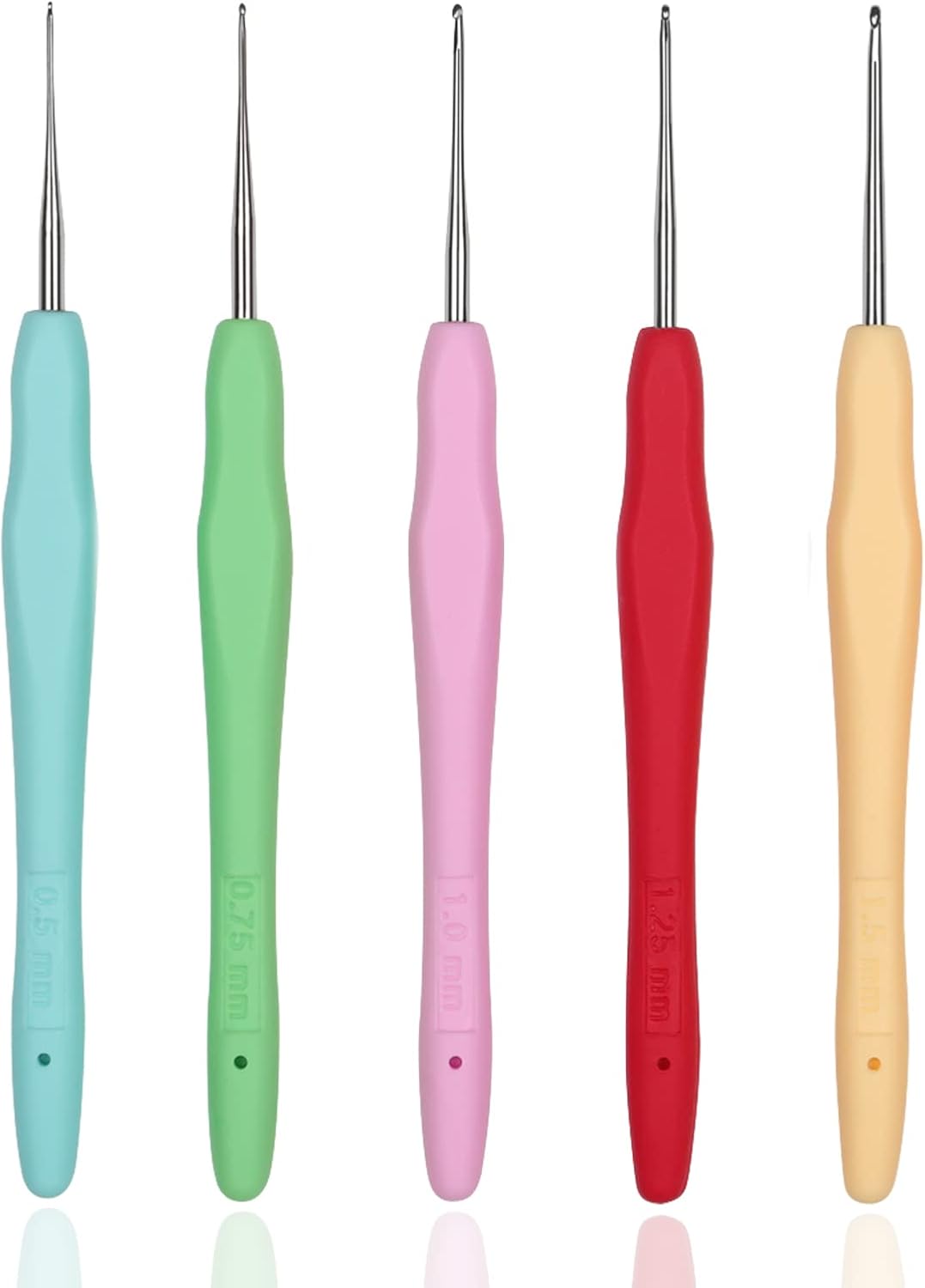 Small Sizes Crochet Hooks 5 pcs Lace Crochet Needles (0.5mm - 1.5mm)