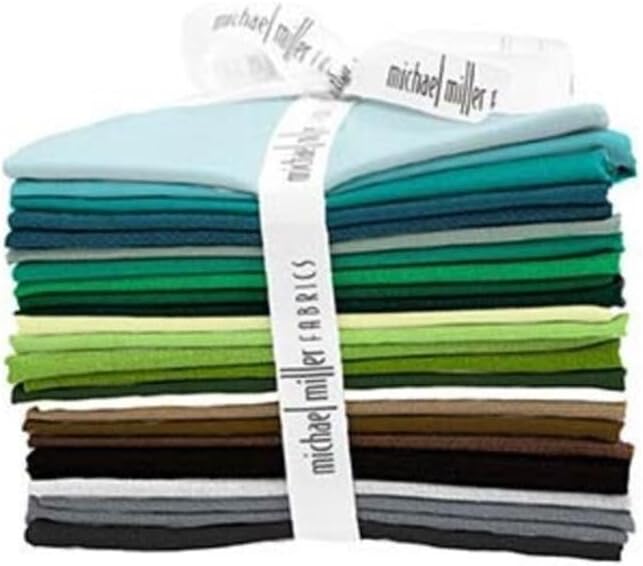 Michael Miller Cotton Couture Coordinating Colors Coco Rainforest Fat