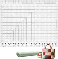Acrylic Quilting Ruler, 17-3/4in x 22in Anti-Slip Sewing Ruler with