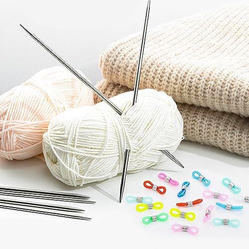 DQITJ 16 Pack Knitting Needle Stopper Hugger Stitch Stopper Minder