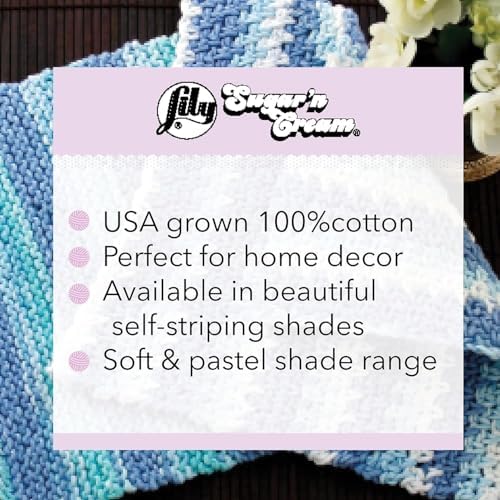 Lily Sugar'n Cream Cotton Cone Yarn, 14 oz, Potpourri Prints, 1 Cone
