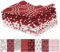 Soimoi 8 Pc Fat Quarter Bundle - Japanese Sashiko Print 18"x 22" DIY