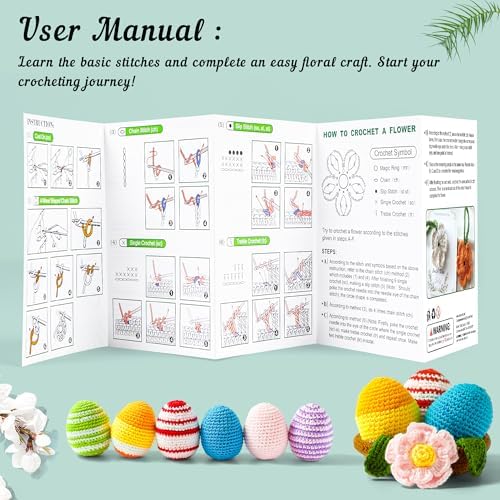 INSCRAFT Crochet Yarn Kit, 1650 Yards, 30 Colors