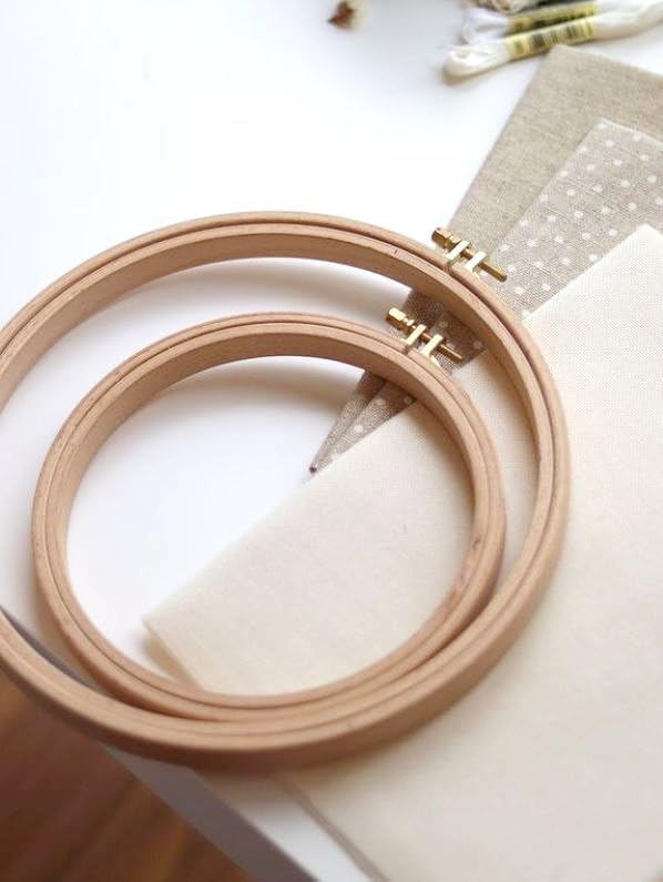 Nurge Premium Quality Beech Wood Embroidery Hoop, Cross Stitch Hoop