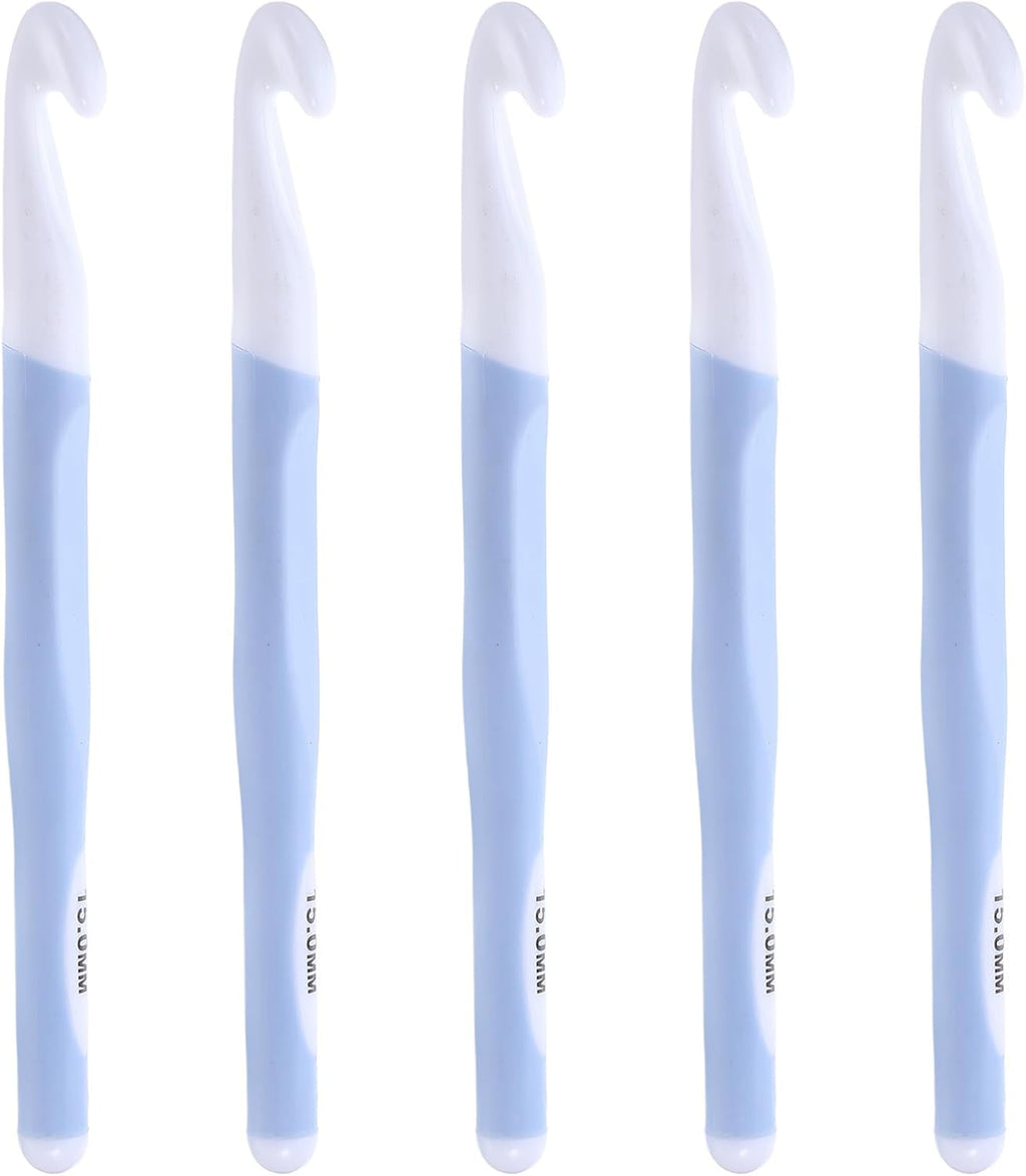 Winter Season 5Pcs Ergonomic Crochet Hooks for Chunky Yarn DIY Crafts