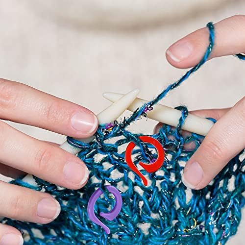 Willbond 200 Pcs Stitch Markers for Crocheting Spiral Stitch Markers