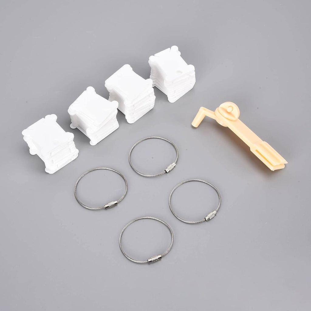 120PCS Plastic Floss Bobbins with 1 PCS Bobbin Winder, Embroidery