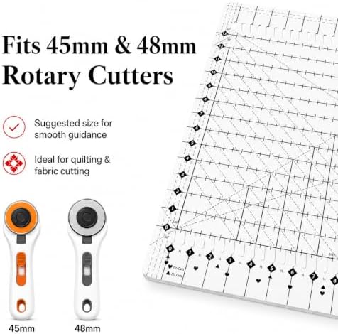 Slotted Quilting Rulers, Hfamvrath 17-3/4in x 22in Extra Large Sewing