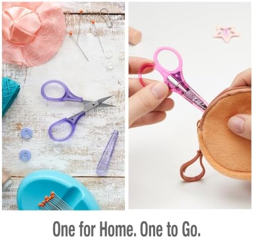 Beaditive Mini Craft Scissors Set (2-pc) - Portable 3.25" Small Detail