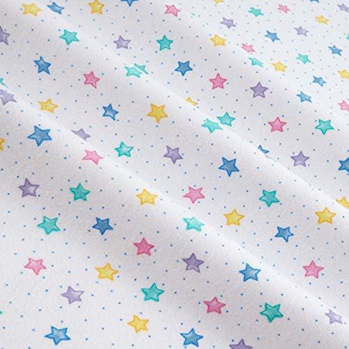Comfy Flannel Stars Pastel, Fabric by the Yard