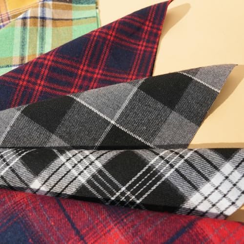Phantomon Cotton Layer Cake Squares – Assorted Plaid, 40 Pack