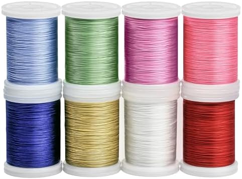 8 Spools Heavy Duty Upholstery Thread Bonded Nylon, 218 Yards for