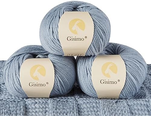 100% Merino Wool Yarn, 6-Ply Luxurious and Soft Yarn for Hand Knitting