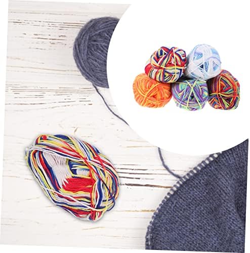 Xmas Rainbow Cotton Yarn for Crocheting and Knitting 10 Rolls
