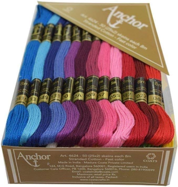 50 Anchor Embroidery Cross Stitch Threads Floss/Anchor Stranded Cotton