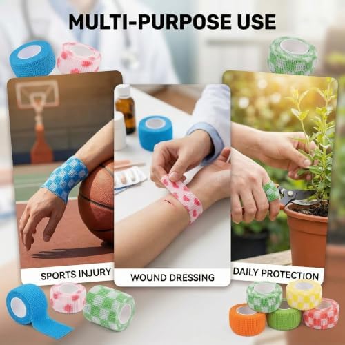 8 Pack Thimble Tape for Hand Sewing, Self Adhering Finger Protectors