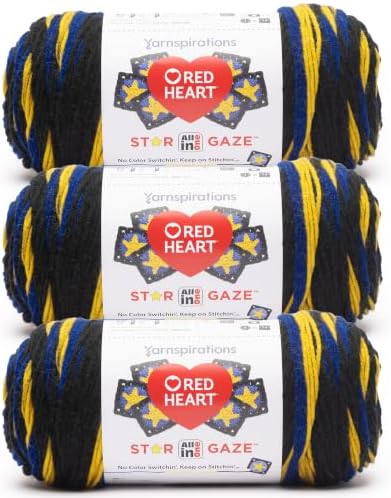 Red Heart Star Gaze Acrylic Crochet Yarn, Worsted Weight, Starry