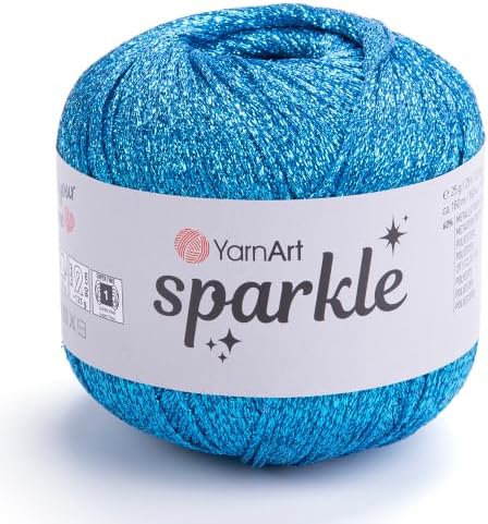YarnArt Sparkle - Metallic Glitter Fine Lightweight Yarn for Crochet &