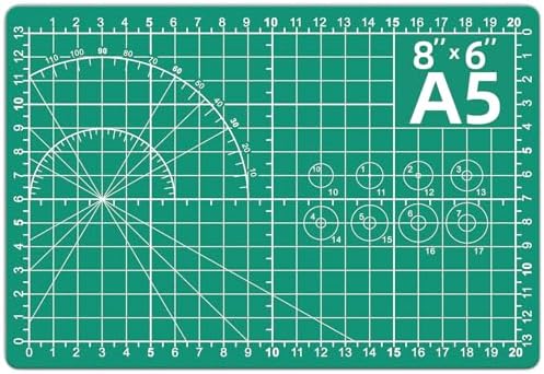 DIYSELF 8in×6in Cutting Mat, A5 Cutting Mat for Sewing, Paper Craft