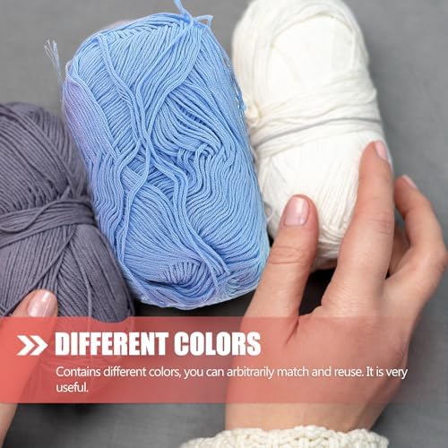 6 Rolls Cotton Crochet Yarn for DIY Knitting Projects, and Scarves