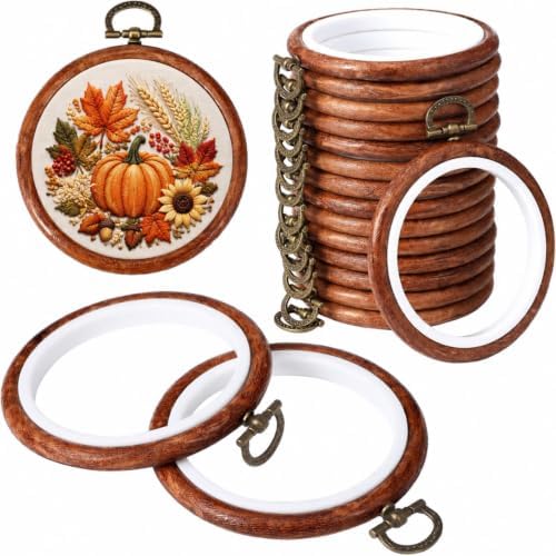 Burbell 15 Pcs 4 Inch Round Embroidery Hoops Frame