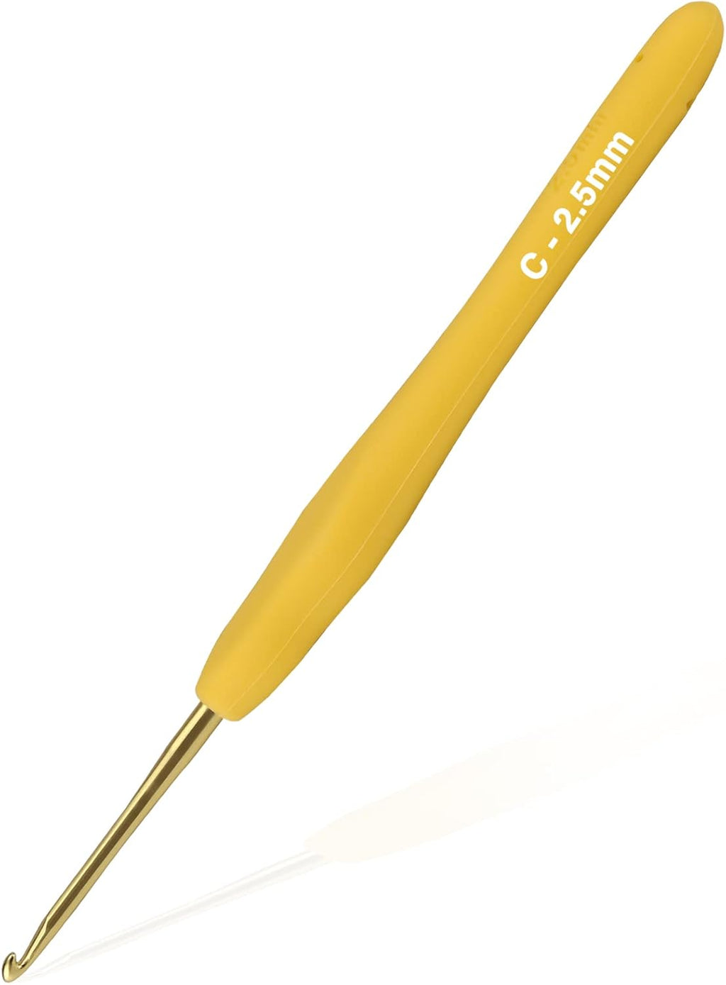 2.5mm Crochet Hook, Ergonomic Aluminum Crochet Needles for Arthritic