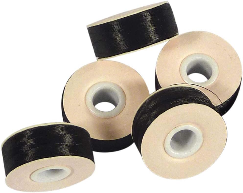 Superpunch Prewound Bobbins Style L, Black 60wt, 144 Count Box